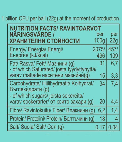 Bio kokos a guarana koule s živými kulturami