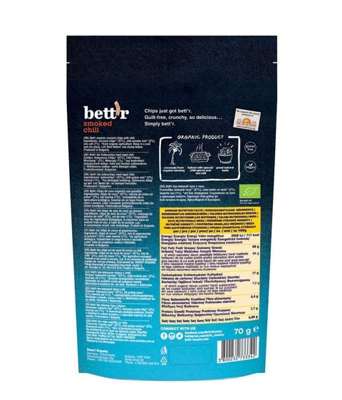 Bio kokosové chipsy uzené chilli