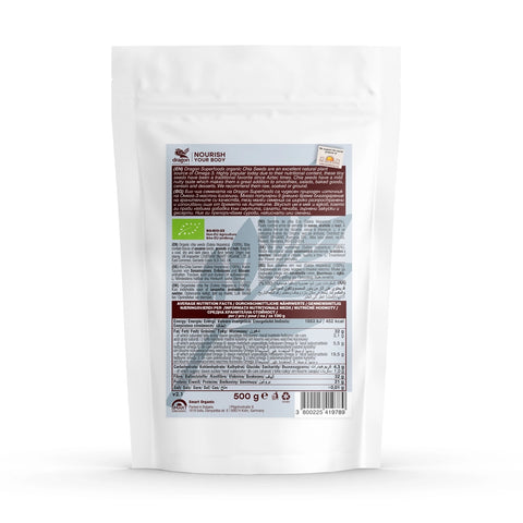 Organická chia semínka, 500 g, Dragon Superfoods