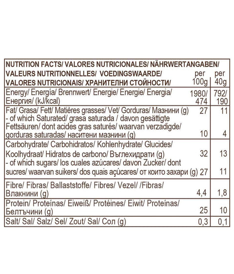 Bio proteinová čokoláda s lupínky a lískovými oříšky