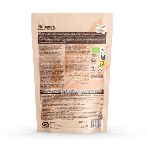 Bio vlašská ořechová mouka, 200 g, Dragon Superfoods