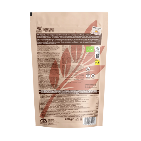 Bio arašídová mouka, 200 g, Dragon Superfoods