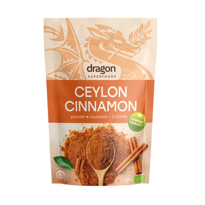 Bio cejlonská skořice v prášku, 150 g, Dragon Superfoods