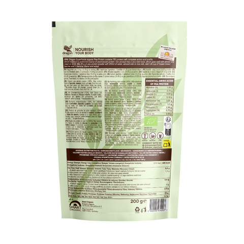 Organický hráškový protein, 200 g, Dragon Superfoods
