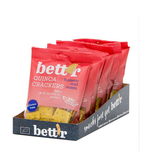 Bio krekry s quinoa kurkumou a kmínem