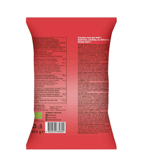 Bio krekry s quinoa kurkumou a kmínem