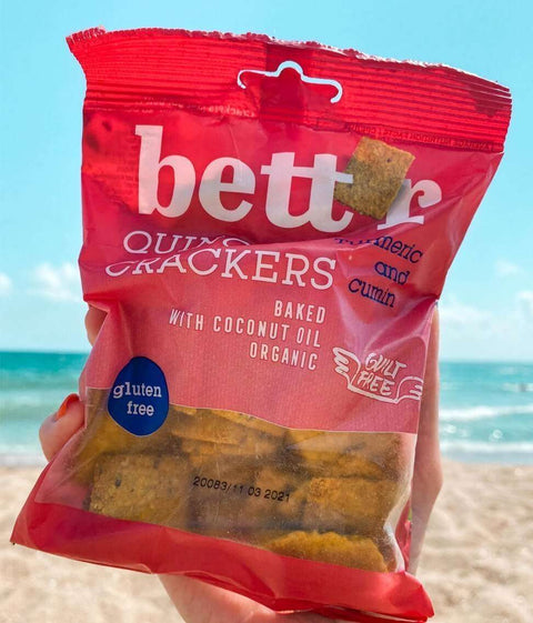 Bio krekry s quinoa kurkumou a kmínem