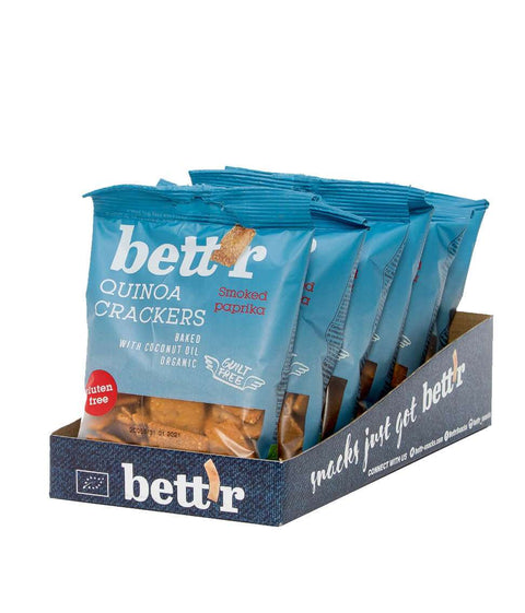 Bio Quinoa Crackers Uzená červená paprika