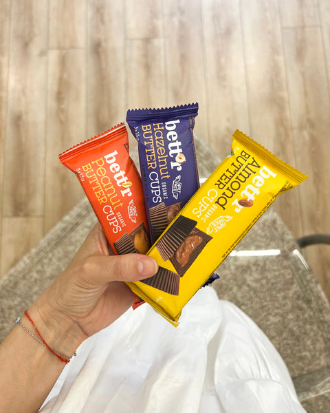 Bio Bett'r Nut Butter Cups Mix Box - lískový ořech, mandle a arašídy
