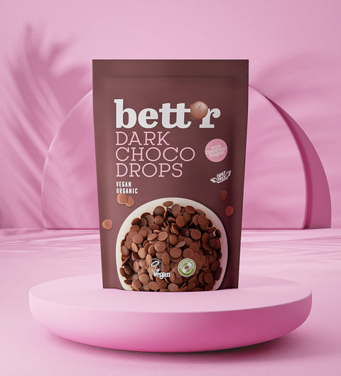 BIO CHOCO DROPS Tmavé, 66% peruánské kakao