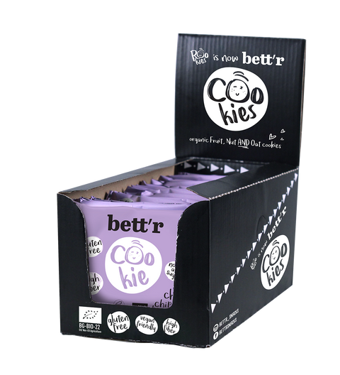 BIO Cookie Choc chips a lískový oříšek