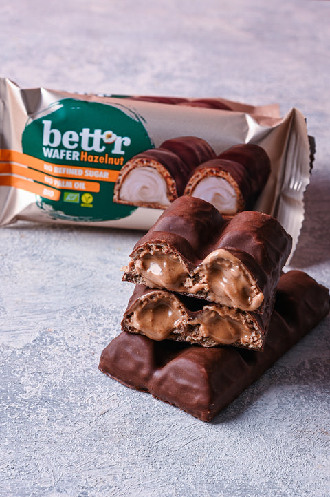 Bio vaflová tyčinka s lískooříškovým krémem